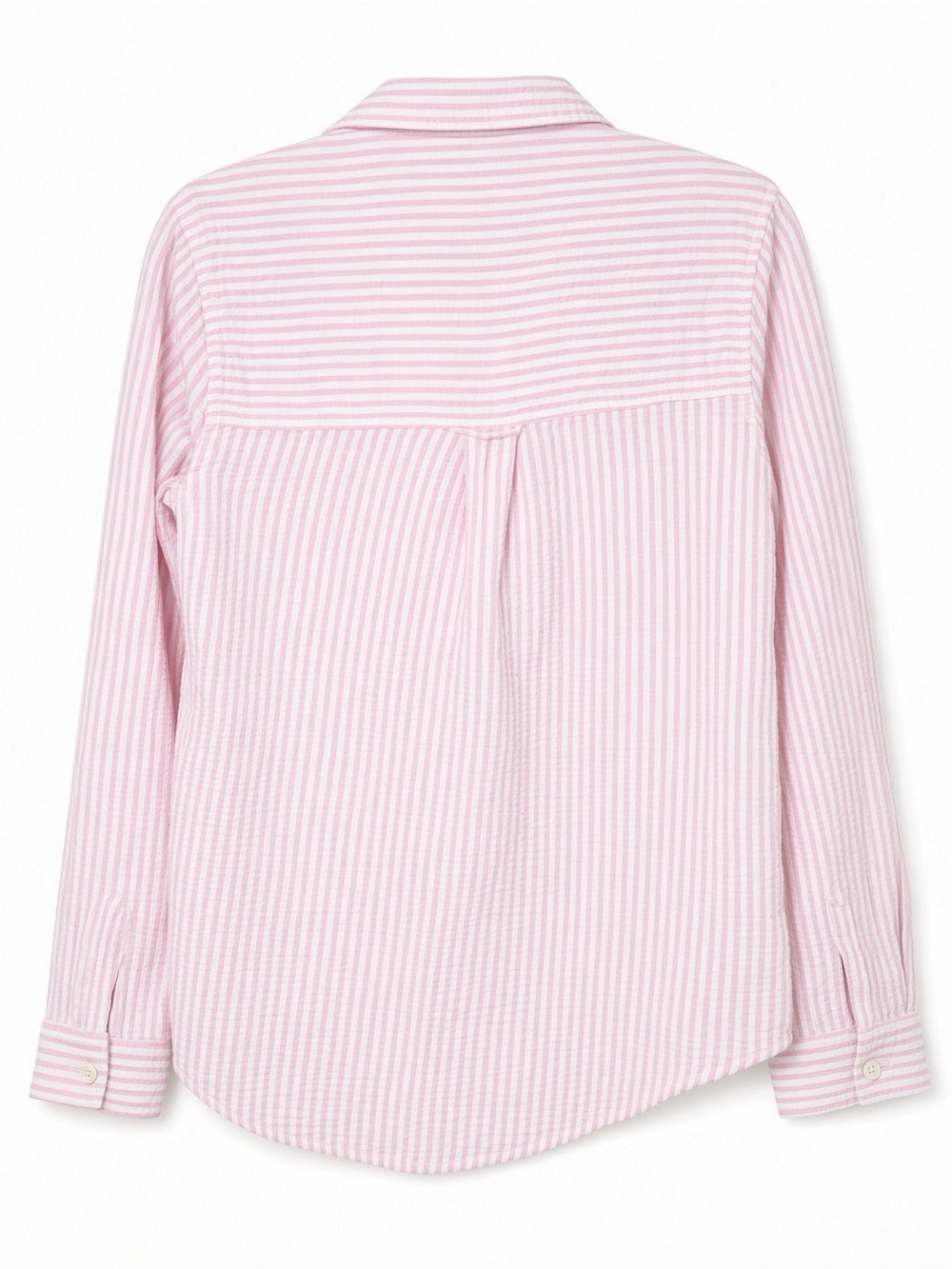 beachlunchlounge Pink Striped gauzy Button-Down Shirt - Picture 7 of 8